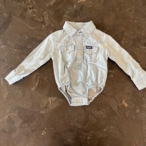 Wrangler denim baby onsie size 3-6 months